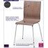 Fotografia Krzesło metalowe Kilmer - jasny dąb z kategorii Krzesła wg koloru/stylu