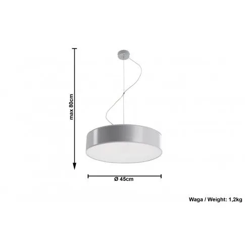 Szczegółowe zdjęcie nr 4 produktu Elegancka lampa wisząca LED E818-Arens - szary