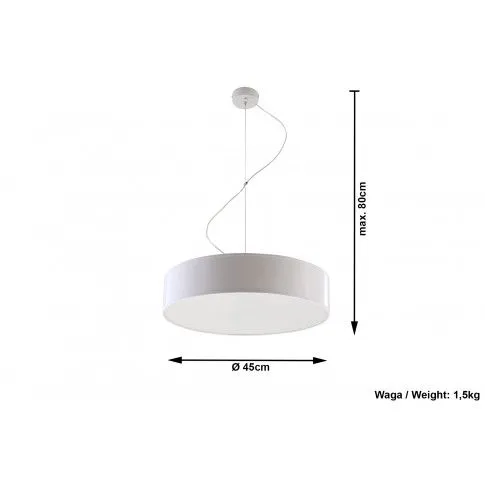 Szczegółowe zdjęcie nr 4 produktu Designerska lampa wisząca LED E818-Arens - biały