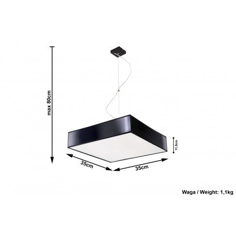 Szczegółowe zdjęcie nr 4 produktu Nowoczesna lampa wisząca E819-Horux - czarny