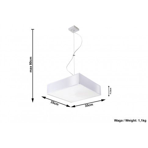 Szczegółowe zdjęcie nr 4 produktu Minimalistyczna lampa wisząca E819-Horux - biały