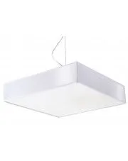 Kwadratowa nowoczesna lampa wisząca E820-Retos - biały w sklepie Edinos.pl
