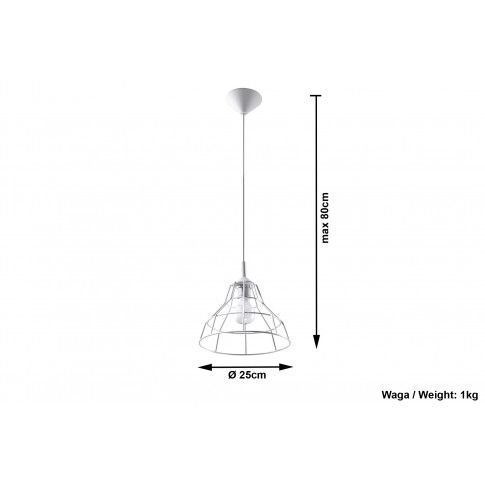 Szczegółowe zdjęcie nr 4 produktu Industrialna lampa wisząca E821-Anato - biały