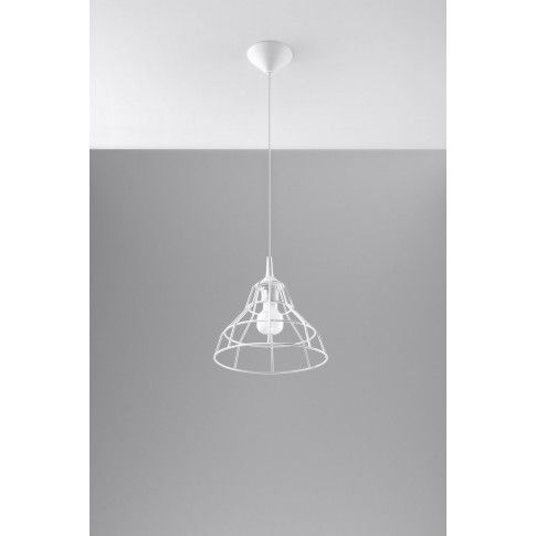 Fotografia Industrialna lampa wisząca E821-Anato - biały z kategorii Lampy wiszące