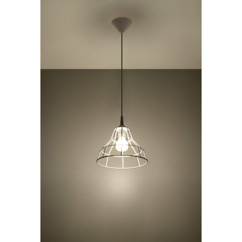 Zdjęcie biała industrialna lampa wisząca E821-Anato - sklep Edinos.pl