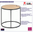 Fotografia Loftowy stolik kawowy Duffi 45x45 - czarny z kategorii Ławy i stoliki