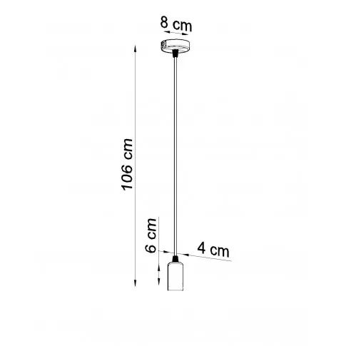 Szczegółowe zdjęcie nr 4 produktu Loftowa lampa wisząca E825-Edisos - czarny