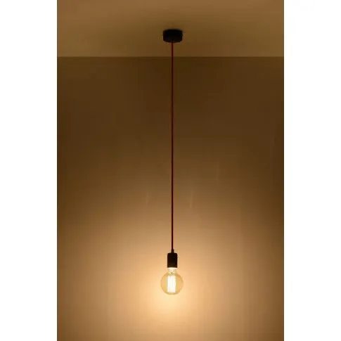 Szczegółowe zdjęcie nr 4 produktu Designerska lampa wisząca E825-Losako - czerwony