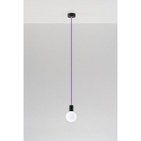 Fotografia Lampa pojedynczy zwis E825-Edisos - fioletowy z kategorii Lampy
