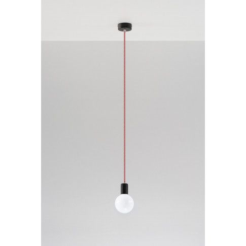 Fotografia Lampa pojedynczy zwis E825-Edisos - czarny/czerwony z kategorii Przeznaczenie