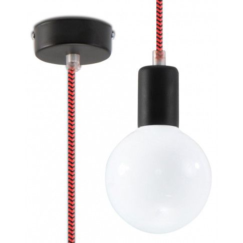 Zdjęcie produktu Lampa pojedynczy zwis E825-Edisos - czarny/czerwony.