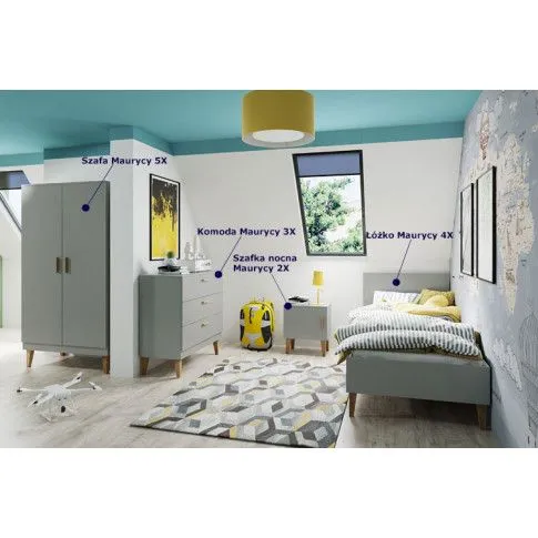 Szczegółowe zdjęcie nr 4 produktu Łóżko dla dziecka Branos 4X 80x180 - szare