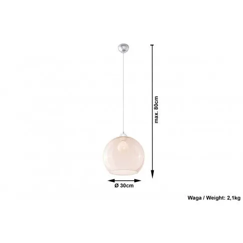 Szczegółowe zdjęcie nr 5 produktu Nowoczesna okrągła lampa wisząca E830-Bals - szampański