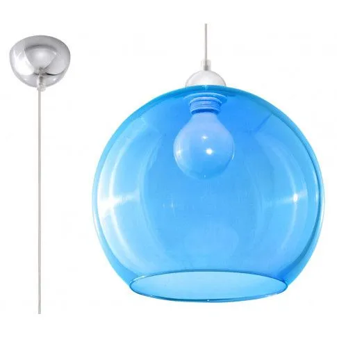 Zdjęcie produktu Okrągła lampa wisząca kula E830-Romulus - niebieski.