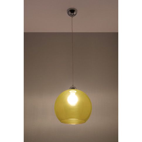 Zdjęcie Żółta okrągła lampa wisząca z regulacją E830-Bals - sklep Edinos.pl