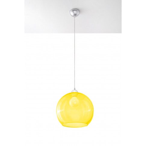 Fotografia Szklana lampa wisząca kula LED E830-Bals - żółty z kategorii Przeznaczenie