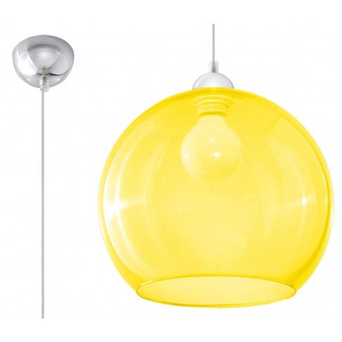 Zdjęcie produktu Szklana lampa wisząca kula LED E830-Bals - żółty.