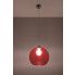 Zdjęcie czerwona okrągła szklana lampa wisząca E830-Bals - sklep Edinos.pl