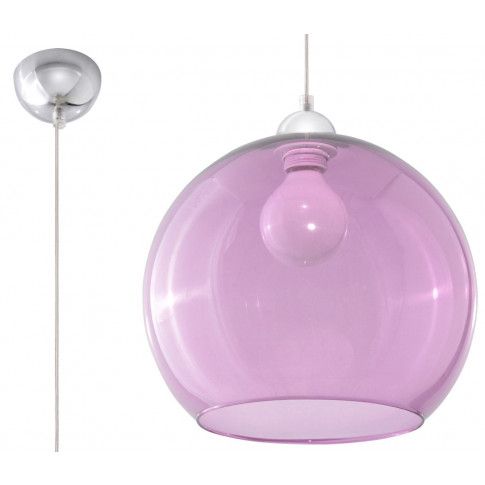 Zdjęcie produktu Szklana lampa wisząca kula E830-Bals - fioletowy.