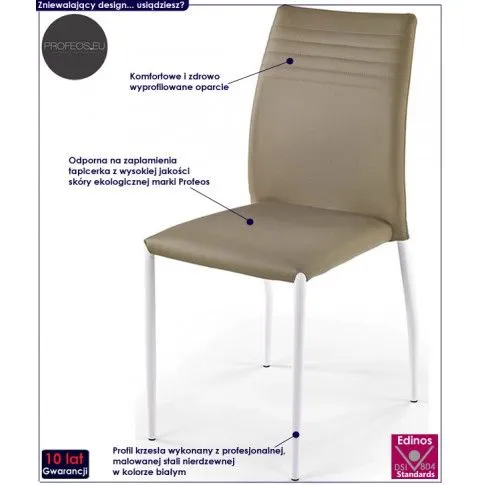 Fotografia Krzesło metalowe Avla - ciemny beż z kategorii Strona główna