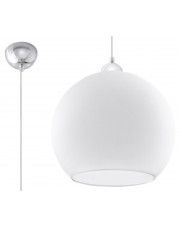 Okrągła szklana lampa wisząca LED E830-Bals - biały w sklepie Edinos.pl