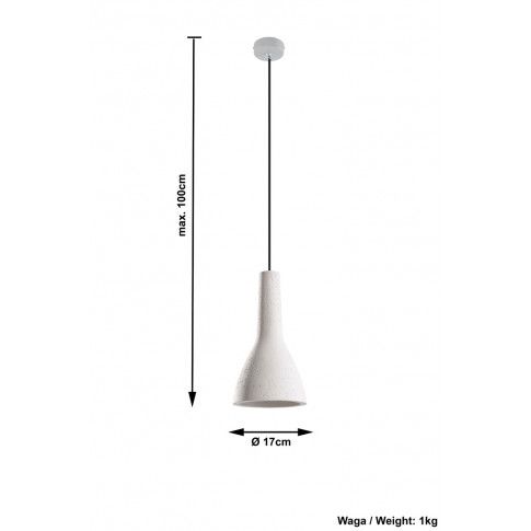 Szczegółowe zdjęcie nr 5 produktu Loftowa lampa wisząca z betonu E831-Empols
