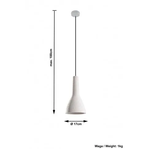 Szczegółowe zdjęcie nr 5 produktu Loftowa lampa wisząca z betonu E831-Achilles