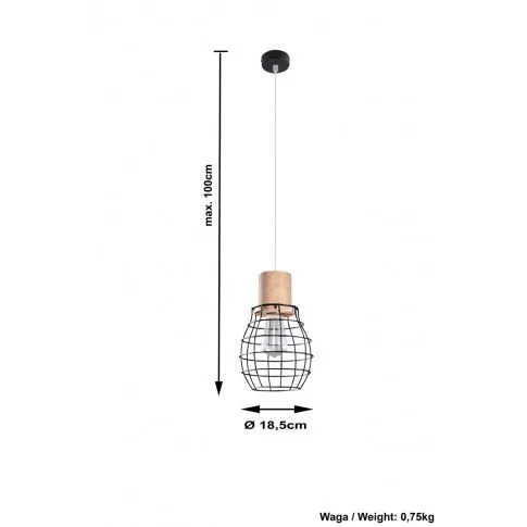 Szczegółowe zdjęcie nr 5 produktu Skandynawska lampa wisząca E837-Bisa