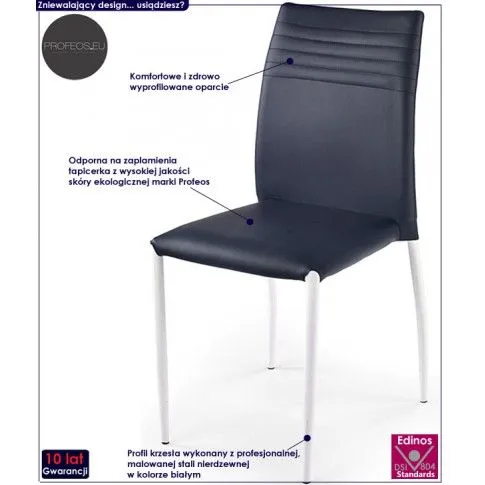 Fotografia Krzesło metalowe Avla - czarne z kategorii Krzesła