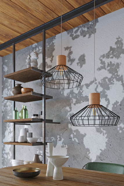 Loftowa lampa wisząca druciana E839-Famino