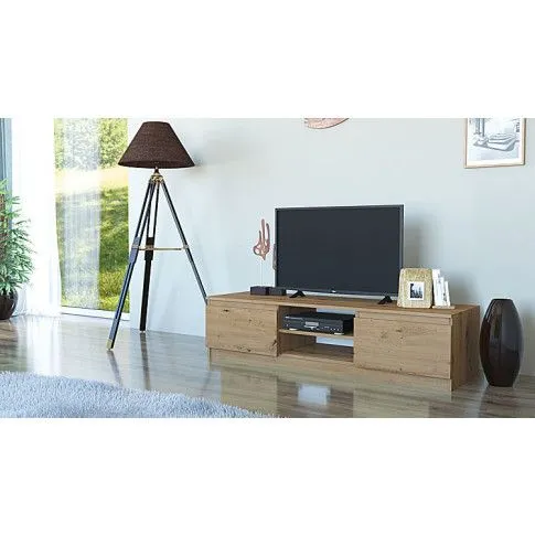 Zdjęcie industrialna szafka RTV dąb artisan Noria 3X | Edinos.pl