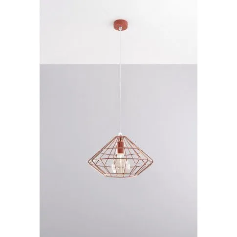 Fotografia Lampa wisząca industrialna E841-Lindello - miedziany z kategorii Przedpokój 