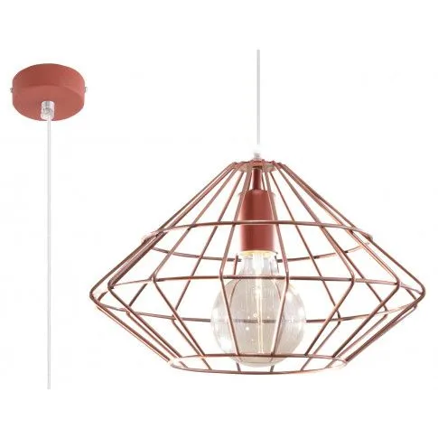 Zdjęcie produktu Lampa wisząca industrialna E841-Lindello - miedziany.
