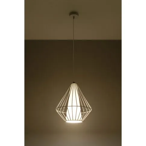 Zdjęcie biała nowoczesna lampa wisząca druciana B220-Tabou | Edinos.pl