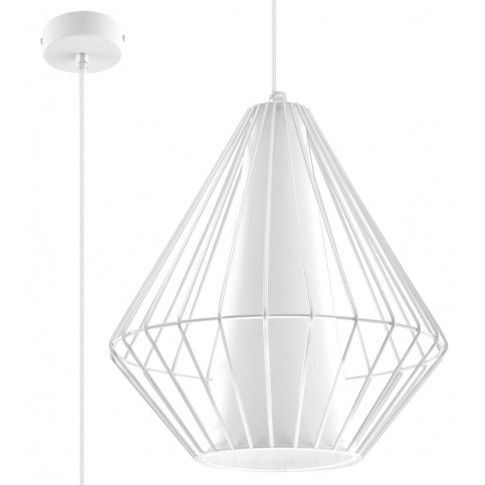 Zdjęcie produktu Loftowa lampa wisząca druciana E843-Demo - biały.