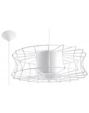Nowatorska lampa wisząca E844-Sofia - biały w sklepie Edinos.pl