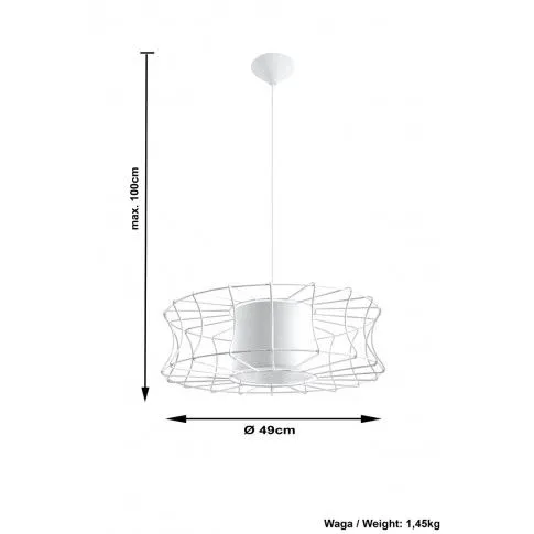 Szczegółowe zdjęcie nr 4 produktu Elegancka lampa wisząca E844-Sofia - czarny