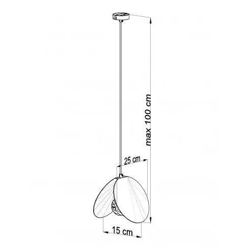 Szczegółowe zdjęcie nr 4 produktu Minimalistyczna lampa wisząca E848-Nazaris