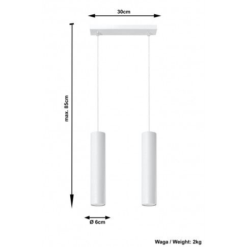 Szczegółowe zdjęcie nr 4 produktu Nowoczesna lampa wisząca E850-Lagor - biały