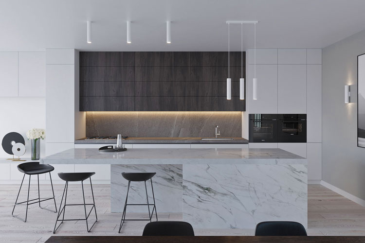 Biała potrójna lampa wisząca E851-Grafo