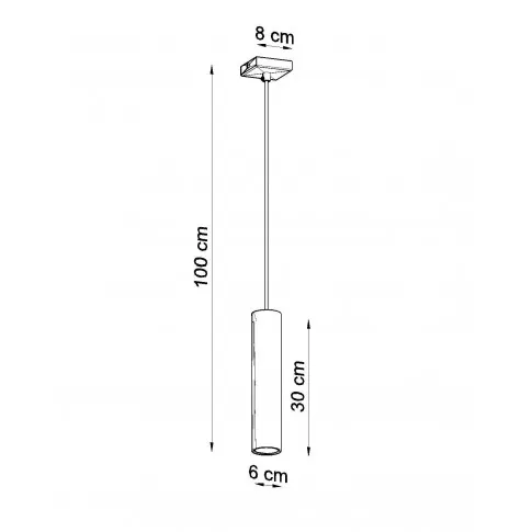 Szczegółowe zdjęcie nr 4 produktu Minimalistyczna lampa wisząca E849-Lagor - czarny