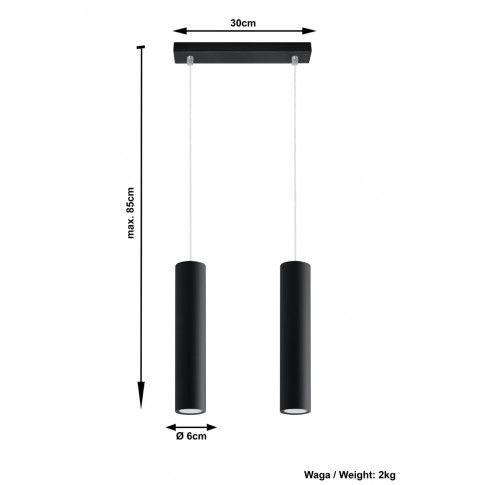 Szczegółowe zdjęcie nr 4 produktu Nowoczesna lampa wisząca E850-Lagor - czarny