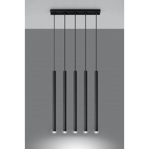 Szczegółowe zdjęcie nr 4 produktu Designerska lampa wisząca E854-Pastels - czarny