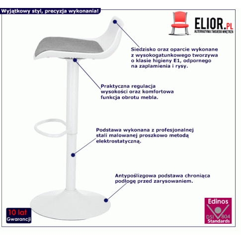 Fotografia Designerski hoker Orla 3X - biały z kategorii Hokery