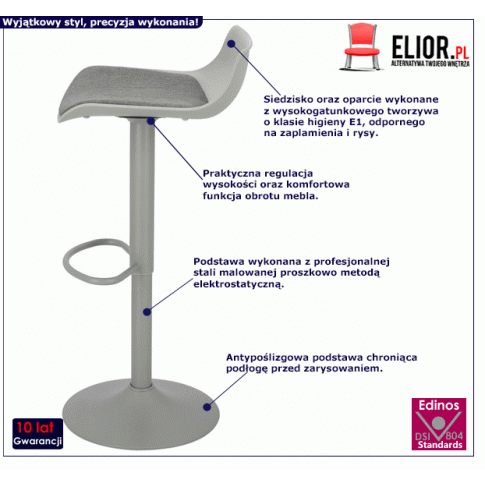 Fotografia Designerski hoker Orla 3X - szary z kategorii Hokery