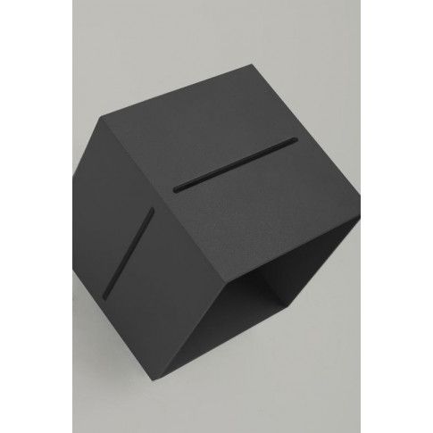 Szczegółowe zdjęcie nr 7 produktu Kwadratowy kinkiet E050-Quade - czarny