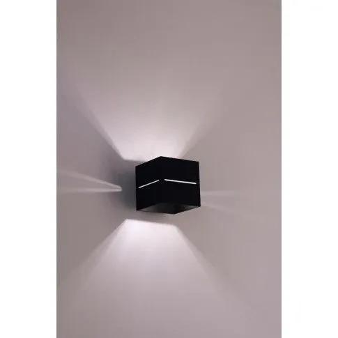 Fotografia Kwadratowy kinkiet E050-Edix - czarny z kategorii Kinkiety