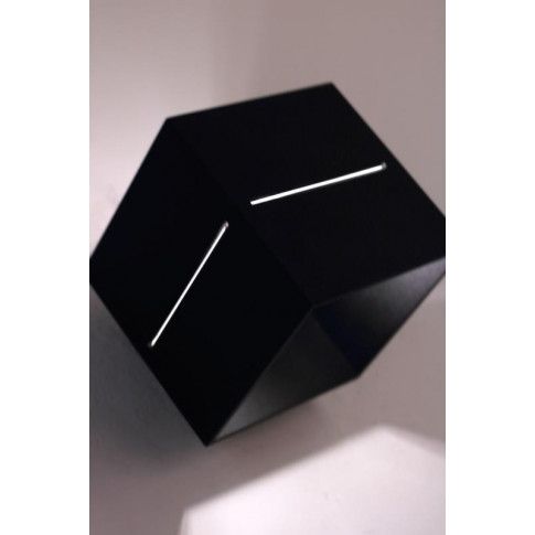 Szczegółowe zdjęcie nr 4 produktu Kwadratowy kinkiet E050-Quade - czarny