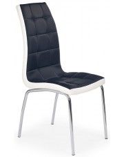Krzesło metalowe tapicerowane Spelter - czarne w sklepie Edinos.pl