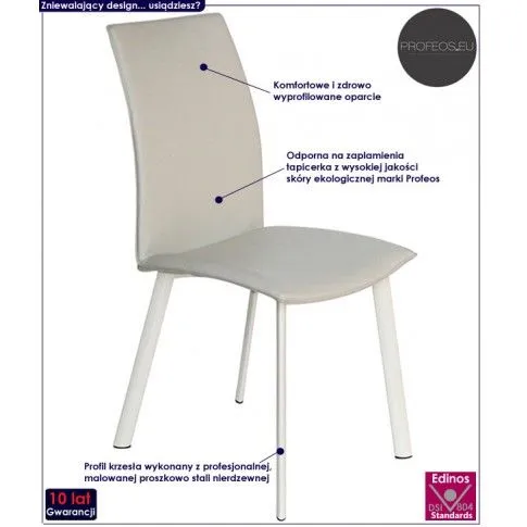 Fotografia Krzesło metalowe Akcjo - beżowe z kategorii Strona główna